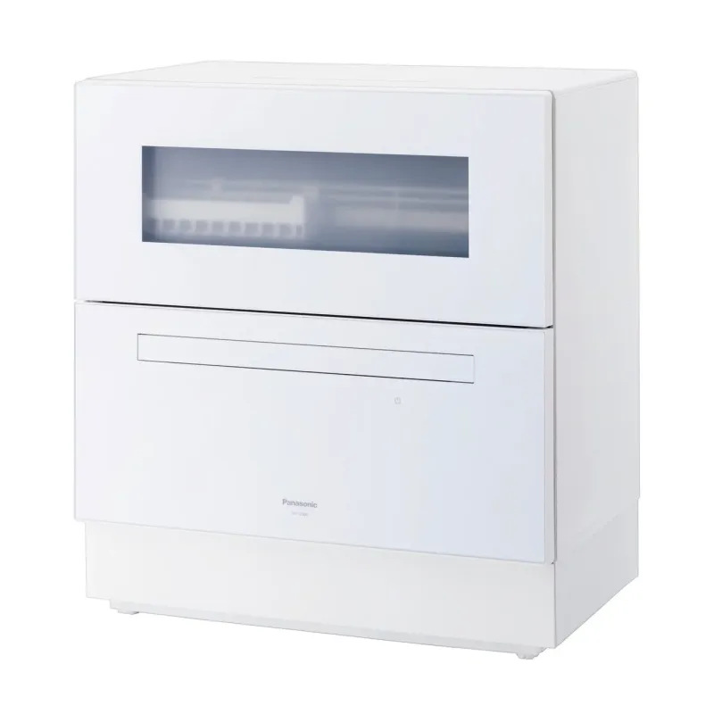 白いPanasonic製の卓上型食器洗い乾燥機「NP-TSK1」が写っています