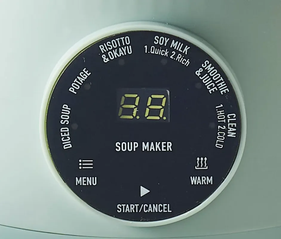 Toffy オートスープブレンダーのコントロールパネル
