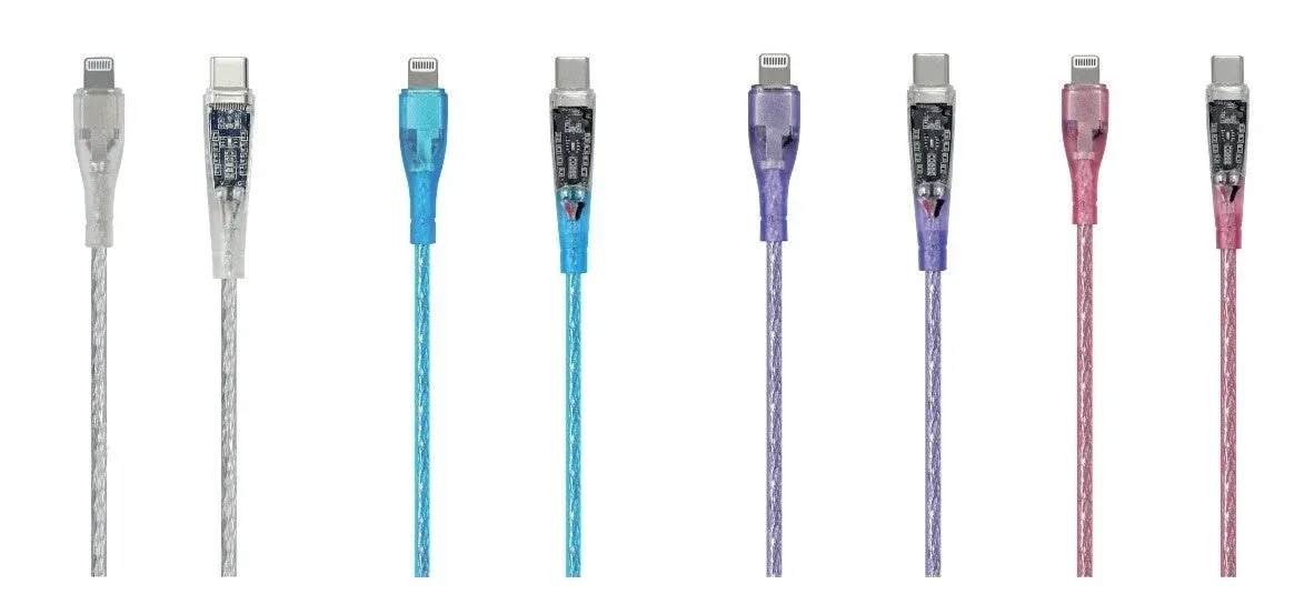 クリアタイプ Type-C to Lightning通信・充電用ケーブル