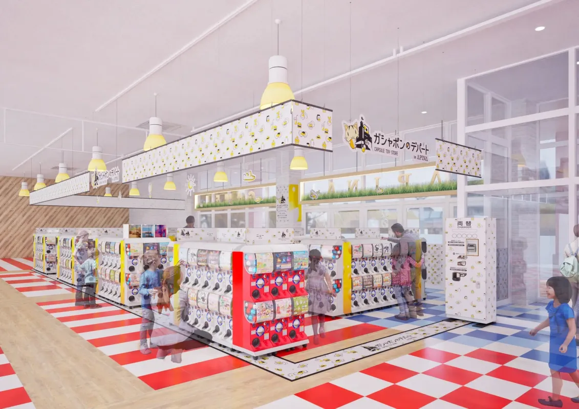 ガシャポンのデパートの店内の様子