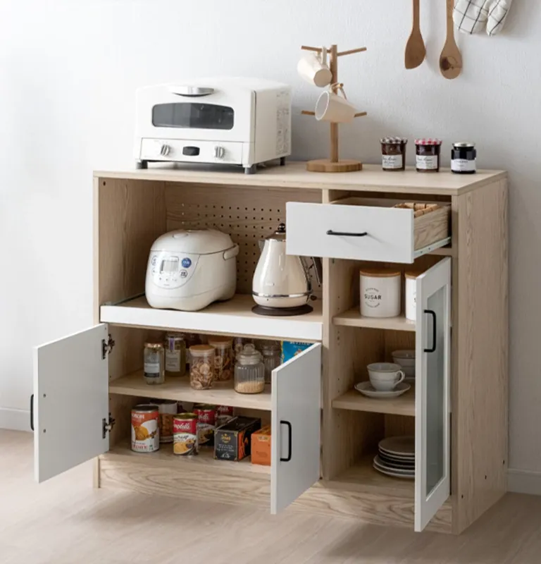 連結して使用できるキッチンカウンター