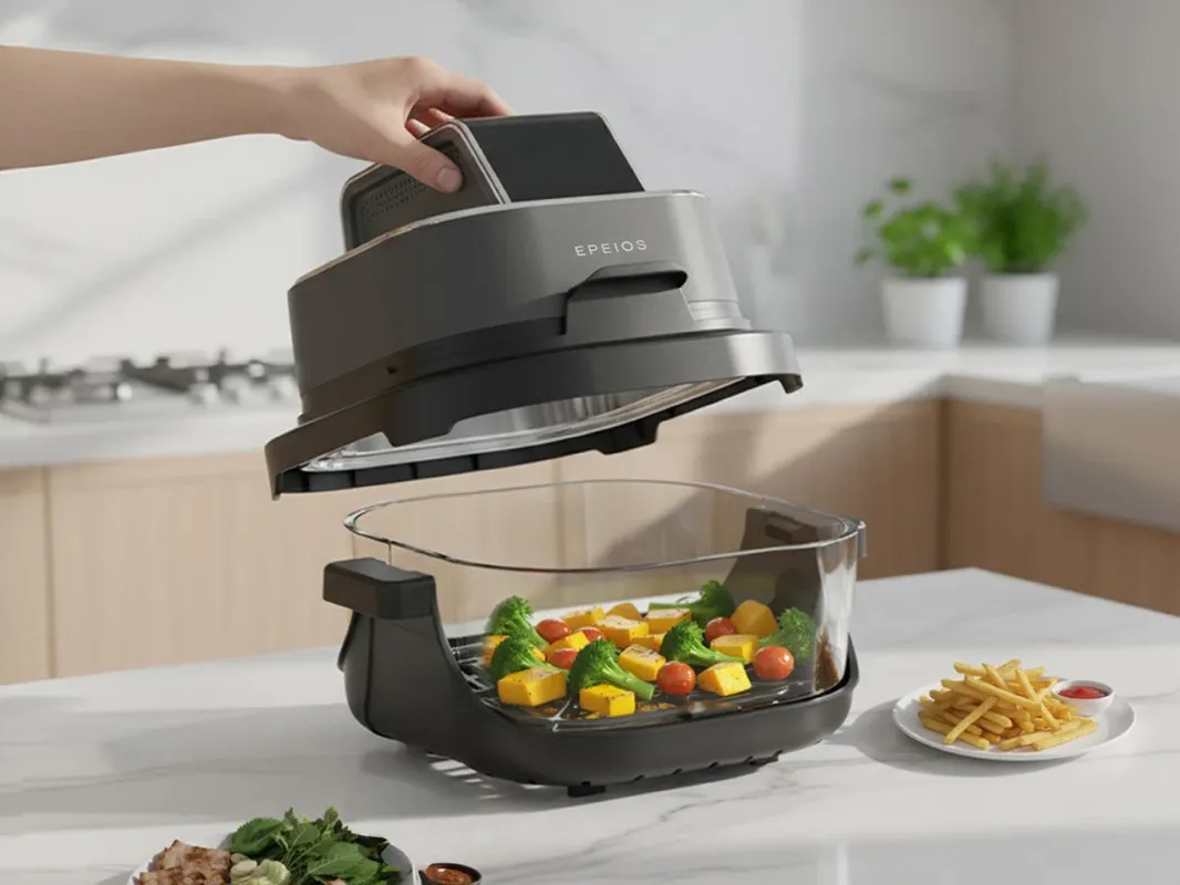 調理中の様子が見えるガラスボウル