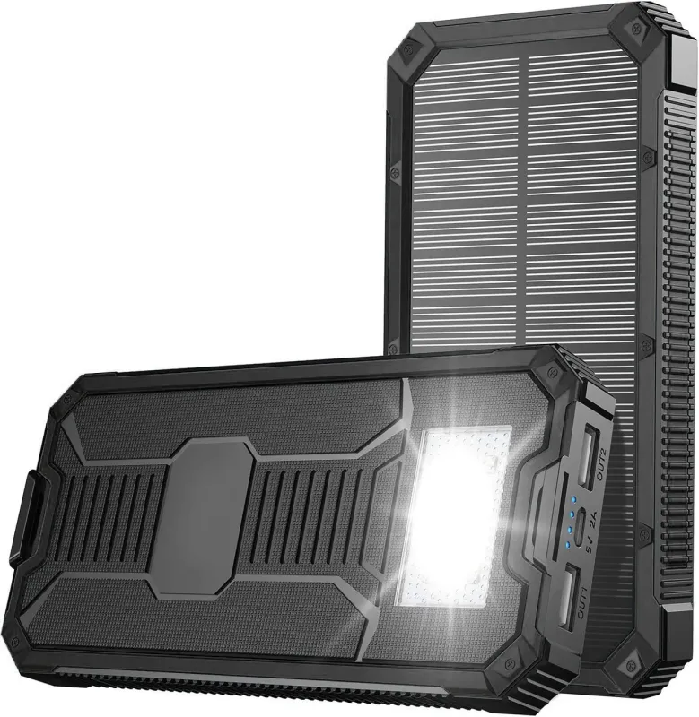 ソーラーパネル搭載モバイルバッテリー