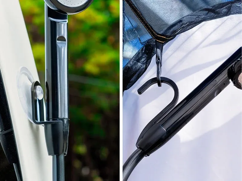 シャワーヘッドの吸盤式とフック式ホルダー