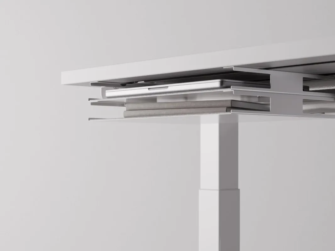 二段に重ねて収納している様子