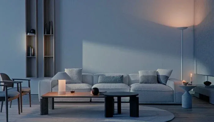 モダンで落ち着いた雰囲気のリビングルーム