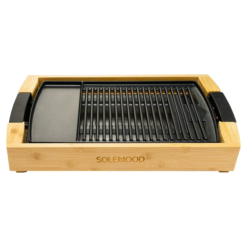 減煙型焼肉プレートで調理中の様子