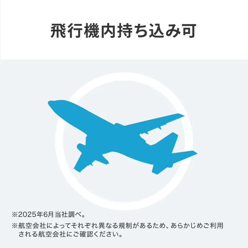飛行機内持ち込み可