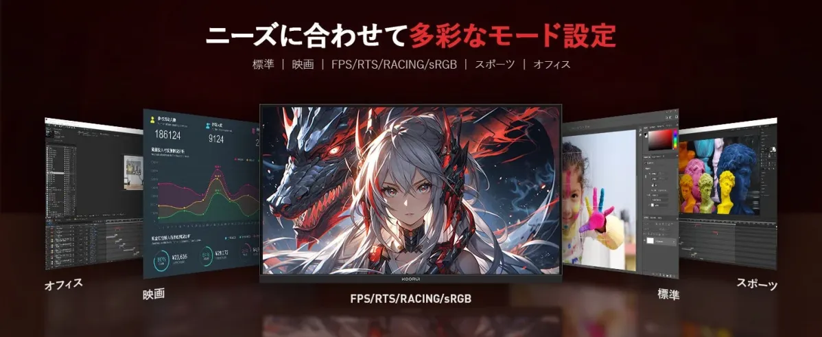 多様なモード設定