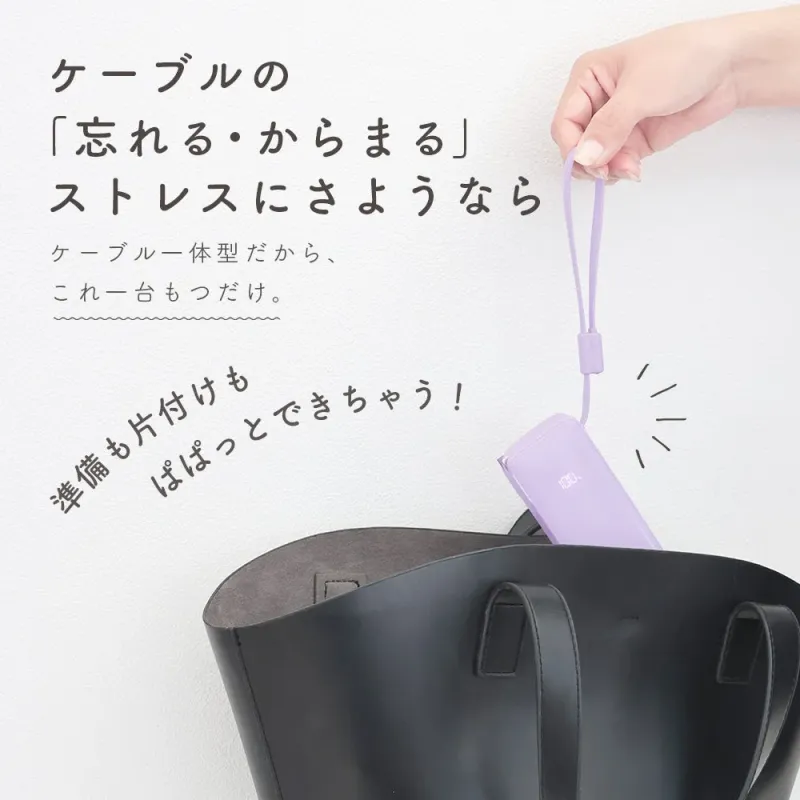 ケーブル一体型だから、これ一台もつだけ。