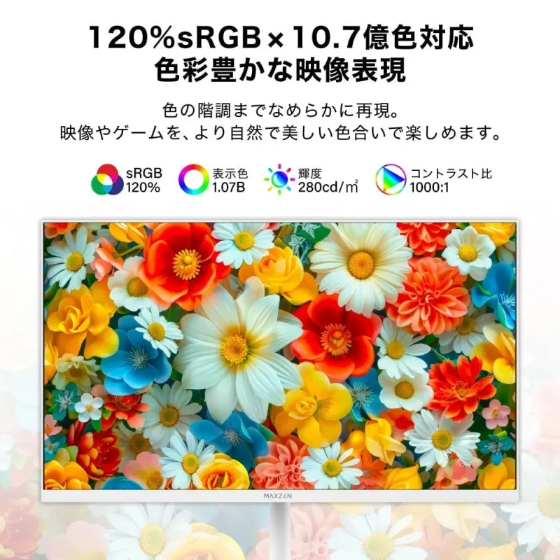 色鮮やかな表示