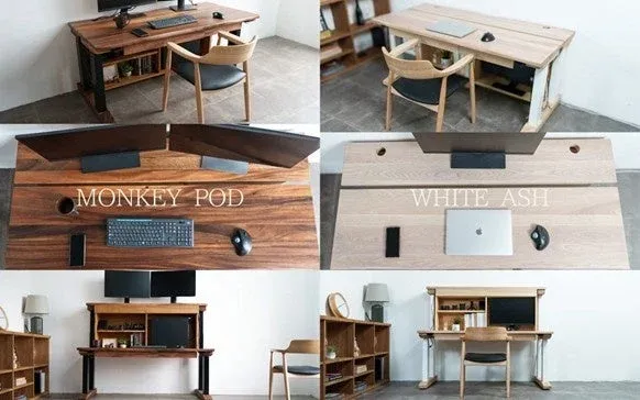 木動デスクの天板と構造