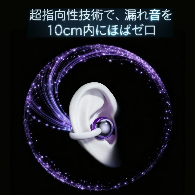 指向性音響技術による音漏れ抑制の図