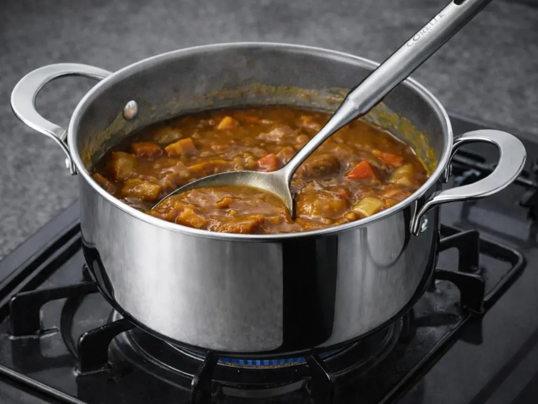 カレーを調理する万能調理スプーン