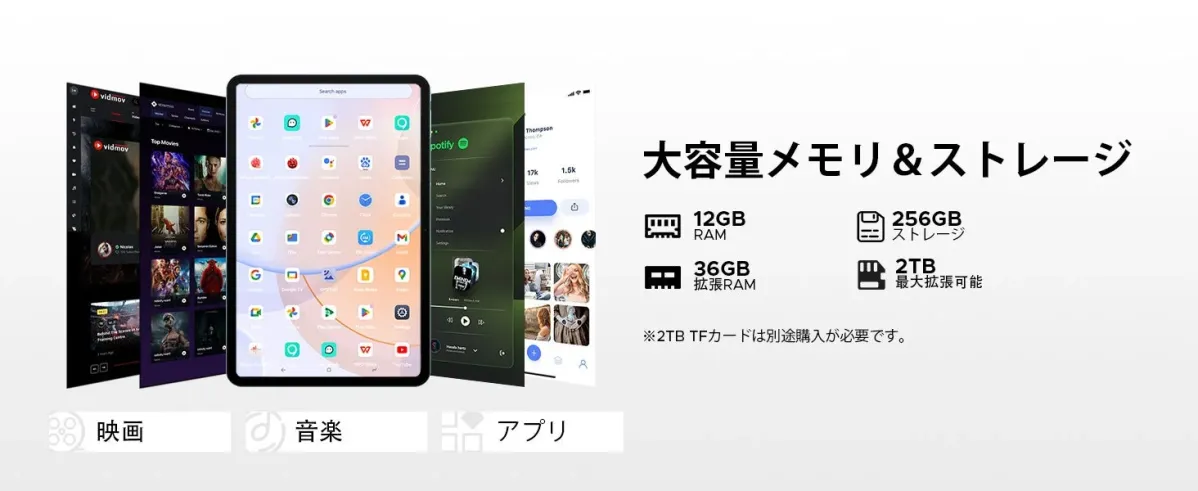 大容量メモリとストレージ