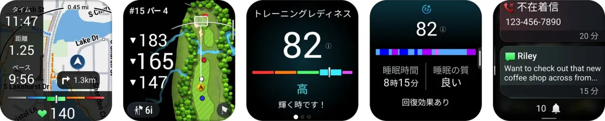 Garmin Venu X1の多機能な画面表示