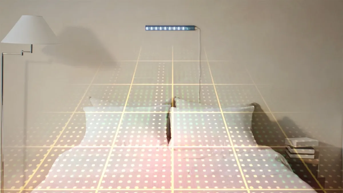 ベッドルームでのPuribar使用例