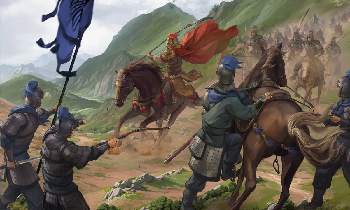 山岳地帯での激しい戦闘シーン