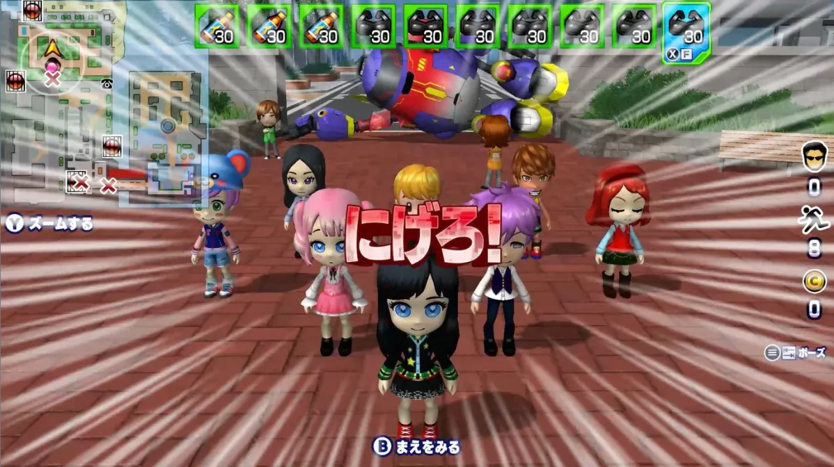 逃走者のゲーム画面