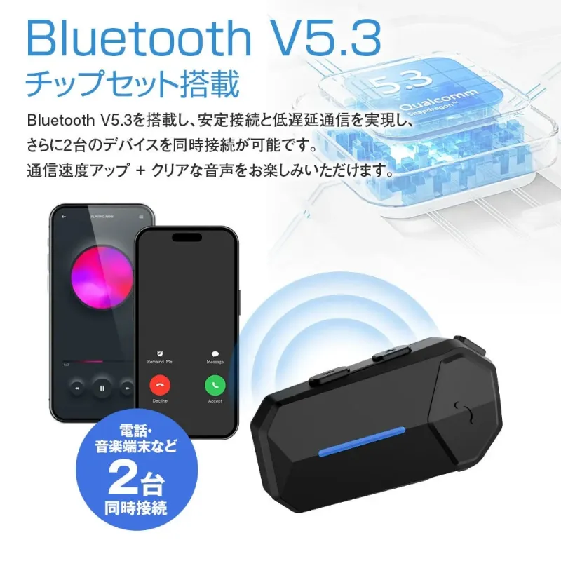 Bluetooth V5.3チップセット搭載
