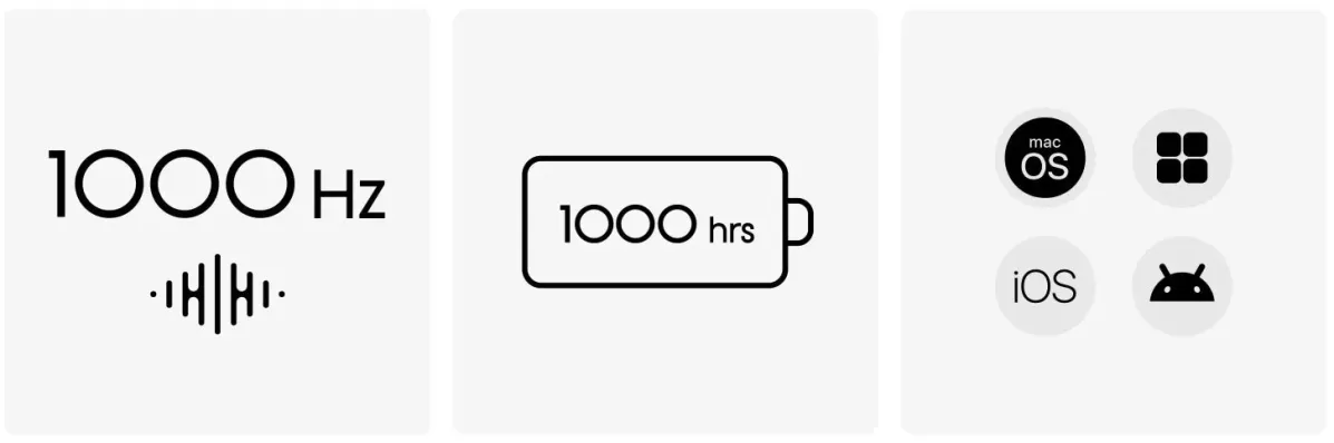 バッテリー、ポーリングレート、OS対応