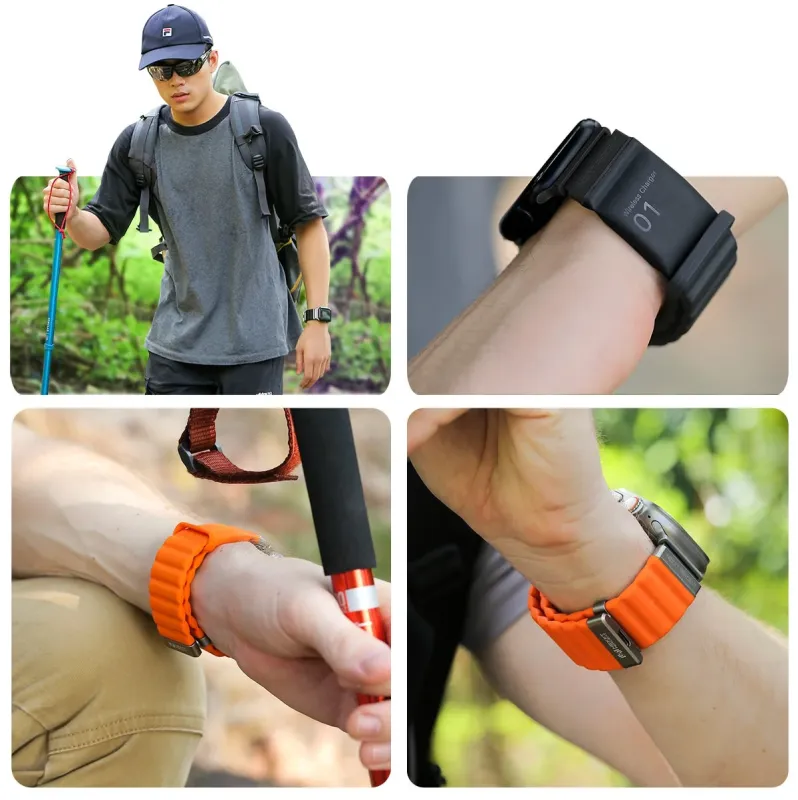 ハイキング中のスマートウォッチ