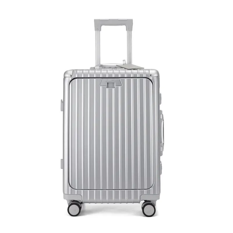 エナメルシルバーのスーツケース