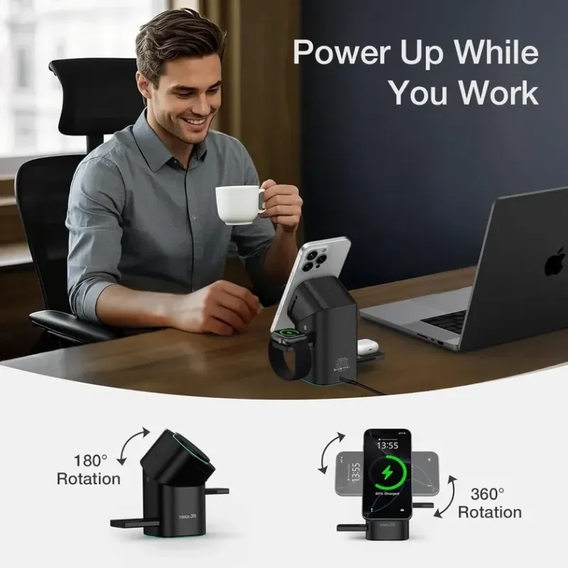 デスクでの回転機能活用