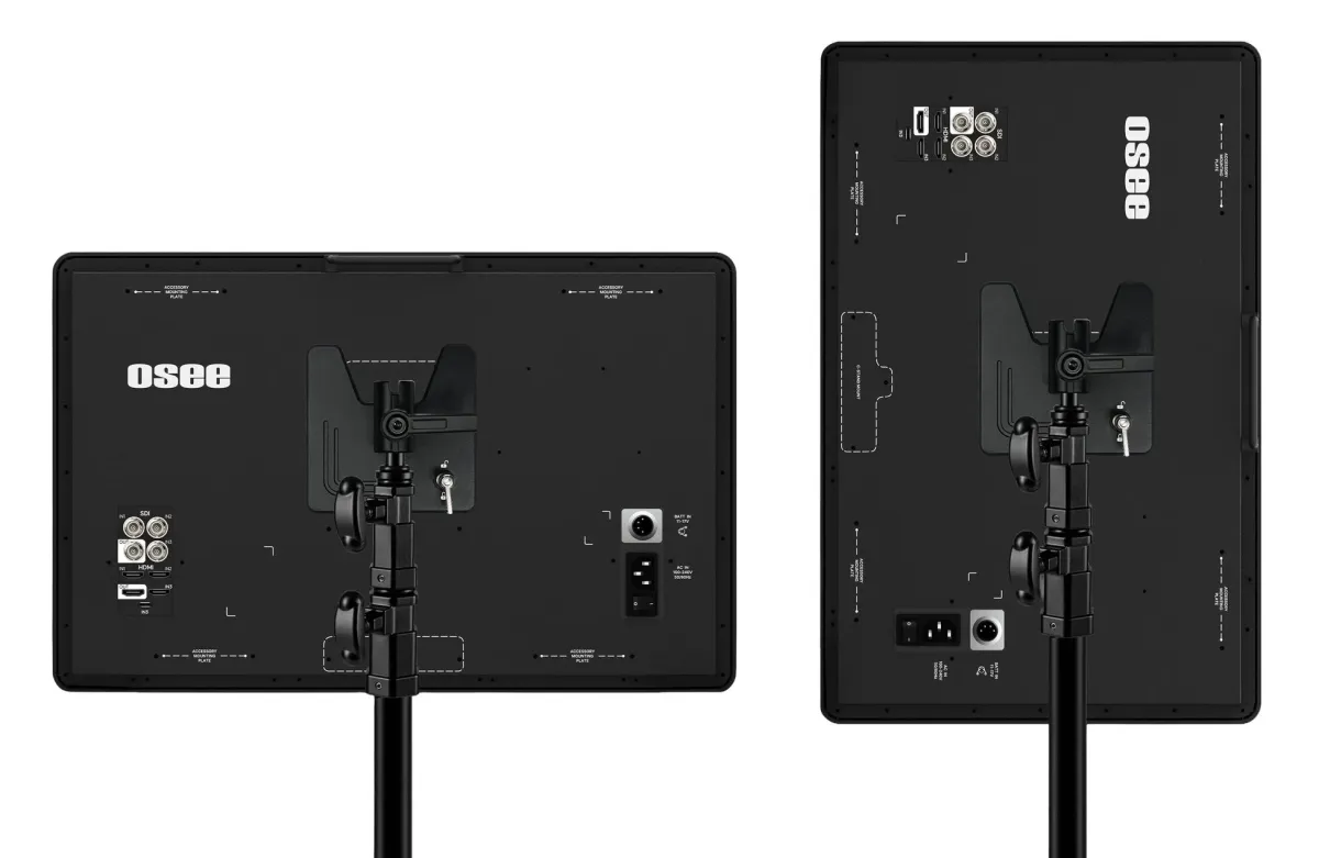モニター背面とCスタンドマウント