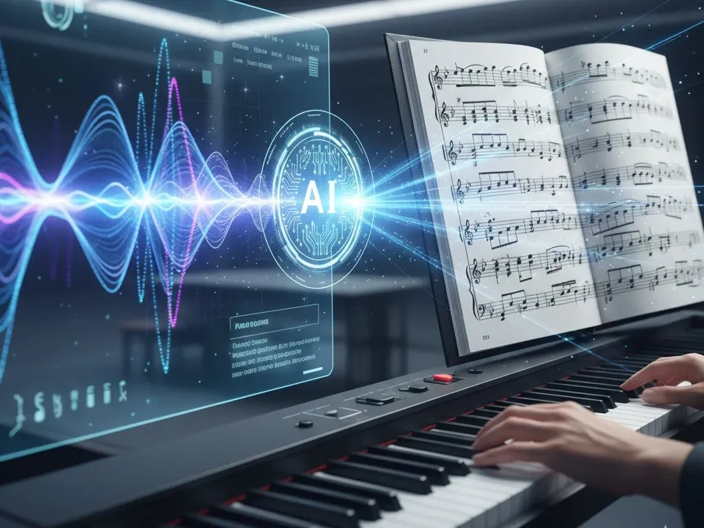 AIとピアノのイメージ