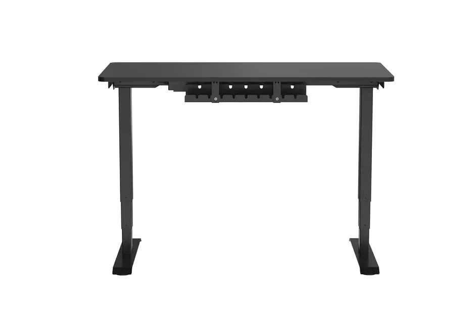 ゲーミングデスクの背面とケーブル収納