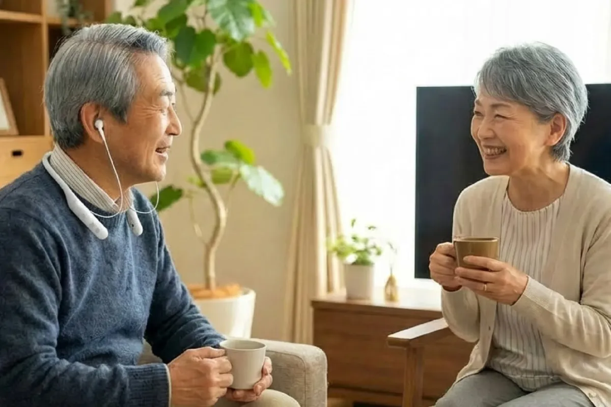 会話を楽しむ夫婦