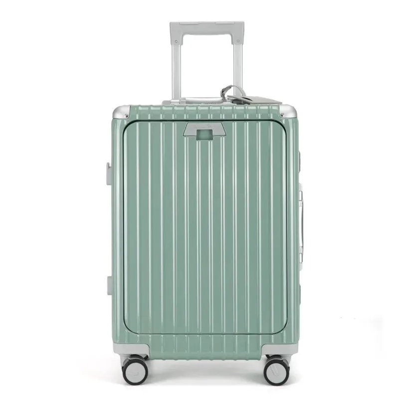 エナメルカーキのスーツケース