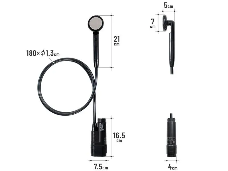 シャワワワーの寸法図