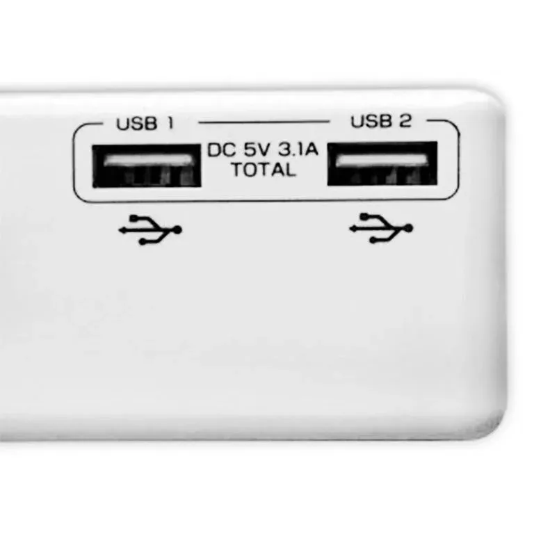 節電タップのUSBポート詳細