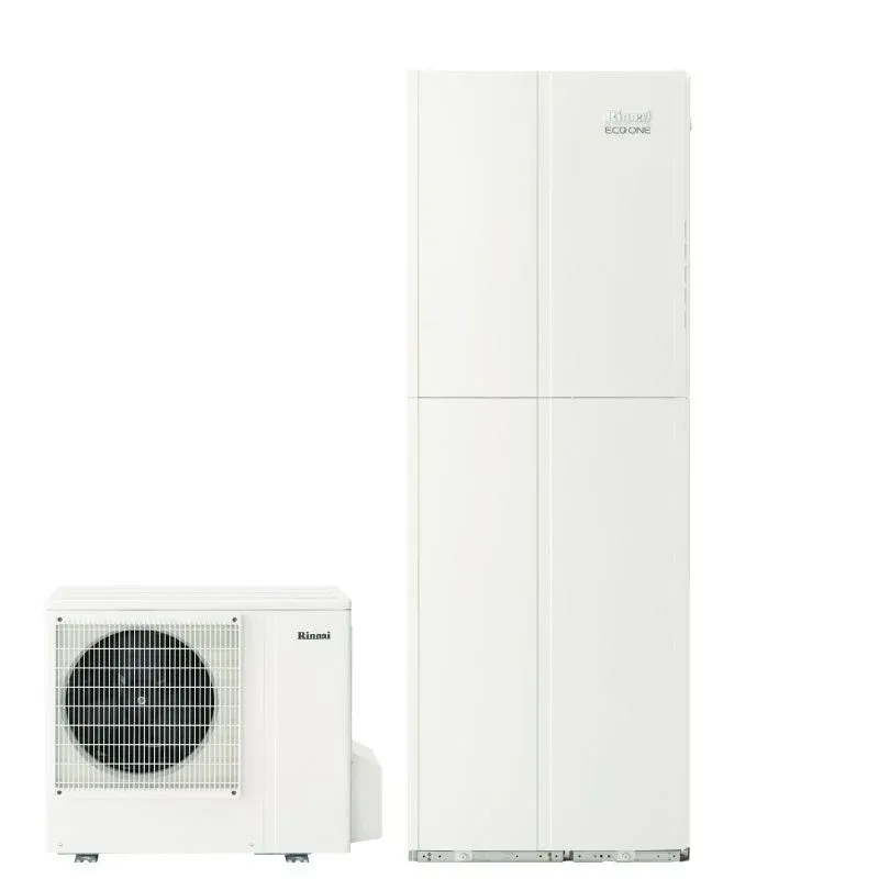 リンナイのエコワンシステムを構成するヒートポンプユニットと貯湯ユニット