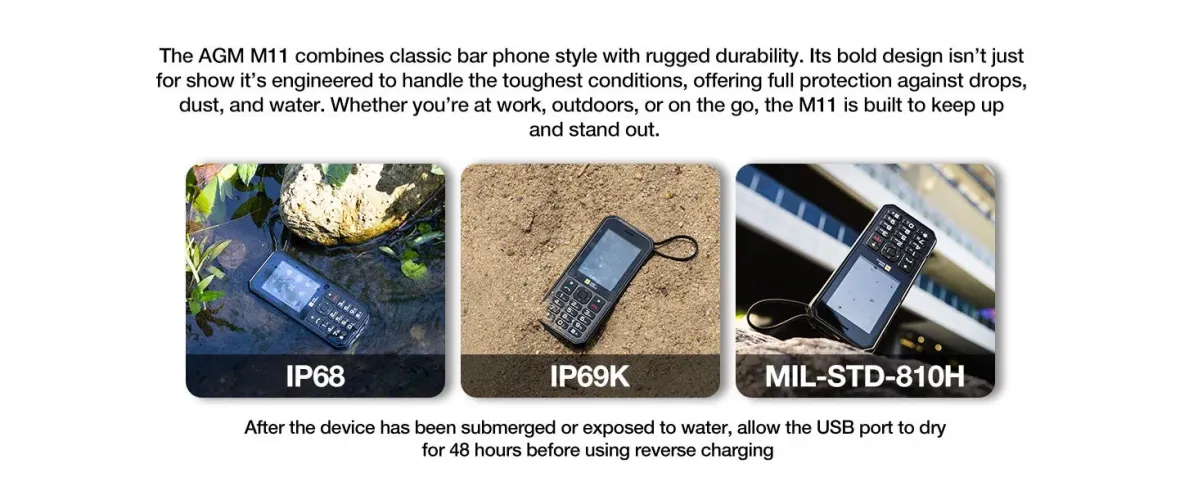 AGM M11の高い耐久性