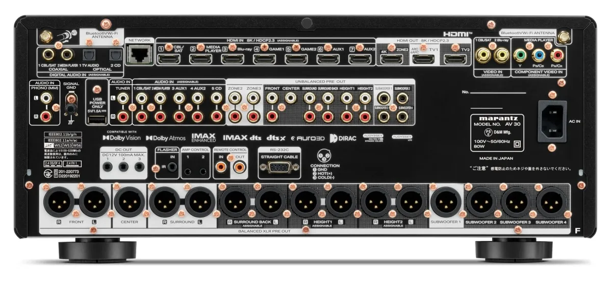 Marantz AV 30 背面パネル