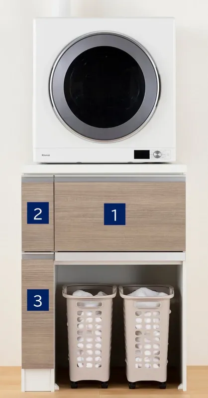 乾太くん専用キャビネットの引き出し収納