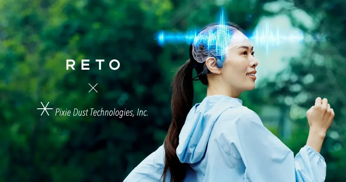 ランニングとテクノロジーの融合を示す女性ランナーのイメージ