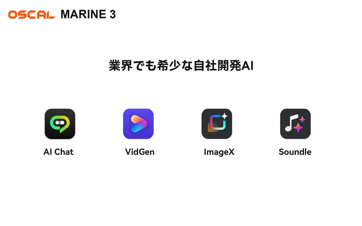 OSCAL MARINE 3 業界でも希少な自社開発AI