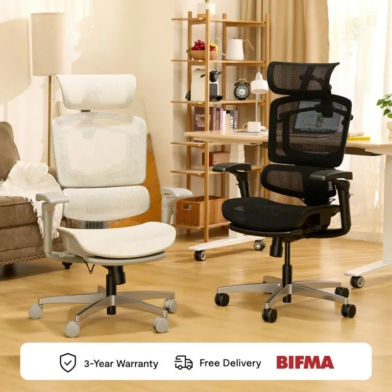 白と黒のオフィスチェア