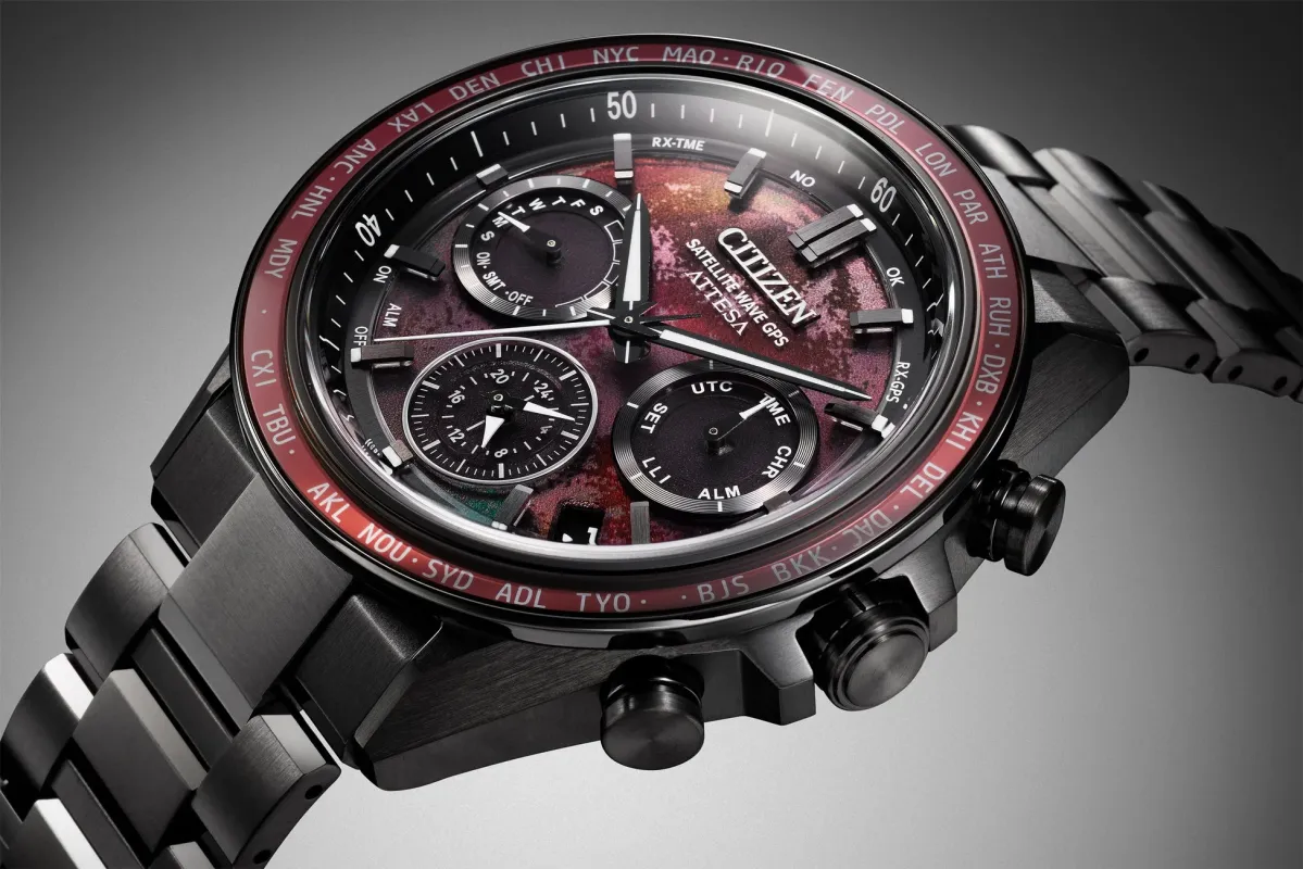 シチズン アテッサ CC4077-71Z ワインレッドダイヤル