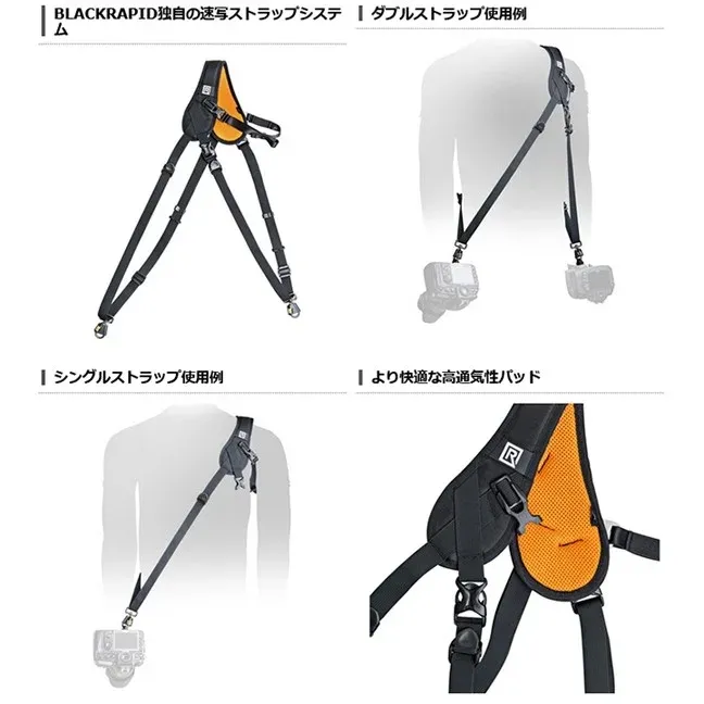 BLACKRAPID ハイブリッド X エクストラコンフォートのストラップシステム