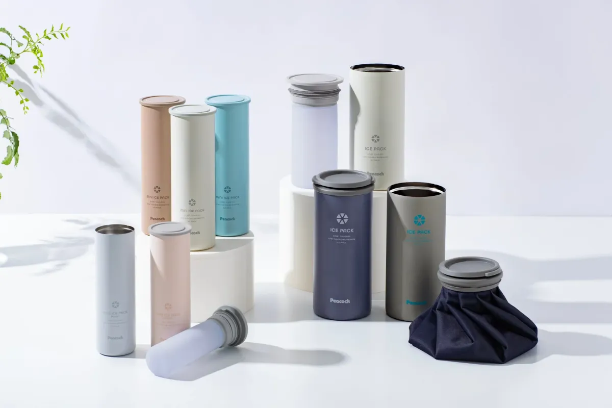 様々な色とサイズのアイスパック