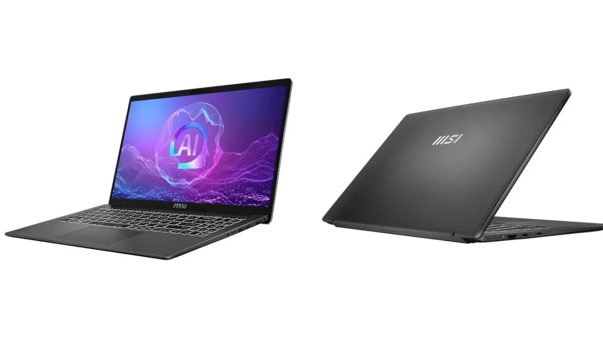 MSI Modern A15 AI F2HMの側面と画面