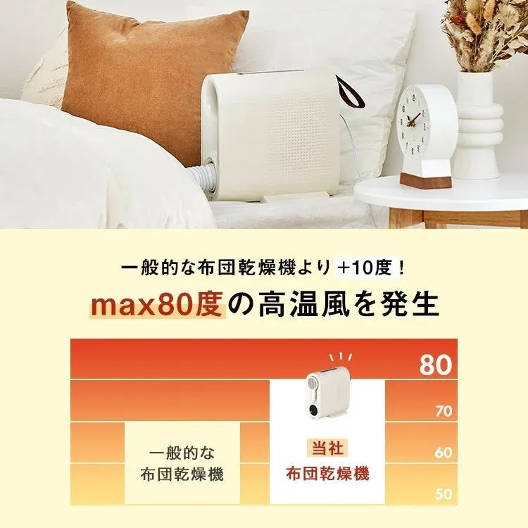 布団乾燥機の高温風
