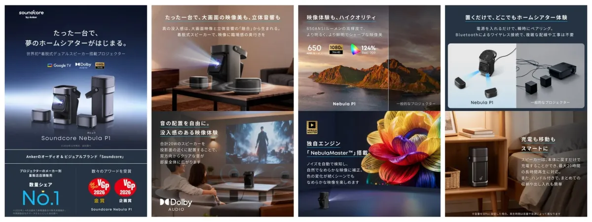 Soundcore Nebula P1の機能紹介