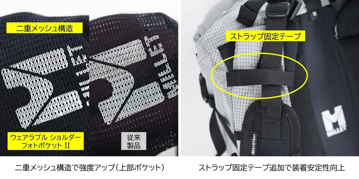 ウェアラブルショルダーフォトポケットIIの改良点