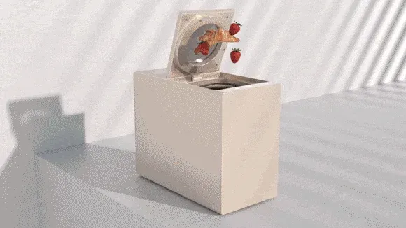 家電と浮遊する食品